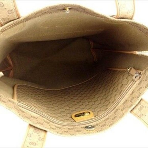 Gucci Tote bag Beige PVC Leather Woman unisex Authentic Used - Picture 9 of 9
